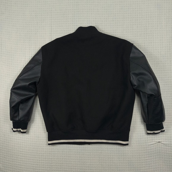 GAP Varsity Classic G 1969 Black Wool Leather Sleeve Letterman Jacket Mens M - Picture 2 of 15